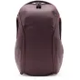 Peak Design Everyday Backpack Zip V2 15L burgundīna priekšpuse ar aizsardzību pret apstākļiem 400D reciklētā neilona un divām sānu kabatām
