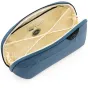 Туалетная сумка Peak Design Wash Pouch S в океанском синем цвете с сетчатыми карманами и держателем для зубной щетки для путешествий.