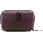 Peak Design Wash Pouch in burgundy, waterproof toiletry bag with durable UltraZip closure and aluminum handle loop