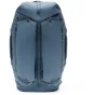 Peak Design Travel Duffelpack 65L ocean blue front view with expandable storage and durable 600D recycled nylon construction