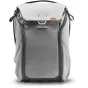 Peak Design Everyday Backpack V2 20L in ash color, front view featuring MagLatch closure and durable 400D weatherproof nylon.