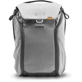 Peak Design Everyday Backpack V2 20L in ash color, front view featuring MagLatch closure and durable 400D weatherproof nylon.