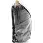 Peak Design Everyday Backpack V2 20L ash grey side view showcasing weather-resistant UltraZip and MagLatch access for quick daily use