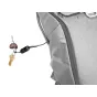 Peak Design Everyday Backpack V2 20L ash gray side zipper pull with attached keyring featuring keys and a decorative heart-shaped keychain