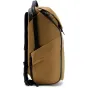 Peak Design Everyday Backpack V2 20L in coyote color, side view showcasing its sleek design with MagLatch and UltraZip closure for secure access.