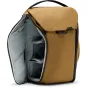Peak Design Everyday Backpack V2 20L coyote – open interior view with FlexFold dividers, mesh pockets, and durable UltraZip closures