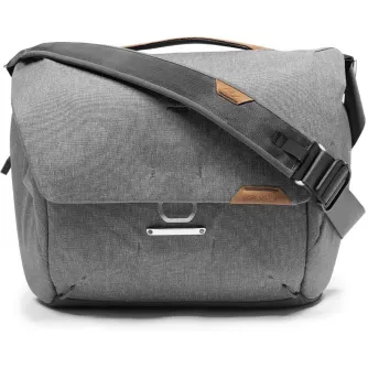 Peak Design Everyday Messenger V2 13L ash grey durable messenger bag with padded shoulder strap and luggage pass-through handle for versatile carry options