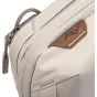 Peak Design Tech Pouch in bone color featuring a woven handle and a branded leather patch detail