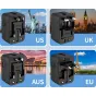 Tech-Protect travel adapter TA300 EU/UK/US/AU, black