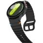Спортивный силиконовый ремешок Tech-Protect для Samsung Galaxy Watch с текстурированной поверхностью, надежной застежкой и стильным дизайном, идеально подходит для активного использования.
