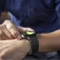 Tech-Protect silicone sport strap for Samsung Galaxy Watch, featuring a textured black surface and secure fit, perfect for an active lifestyle.