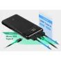 Power bank Silicon Power GP28 10000mAh черный с двумя портами USB Type-A на 2.1А и входом USB-C, подключенный для одновременной зарядки двух устройств