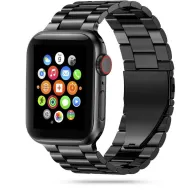 Tech-Protect stainless steel watch strap for Apple Watch 42mm/44mm, black, featuring a secure clasp and sleek mesh design for easy attachment.Tech-Protect stainless steel watch strap for Apple Watch 42mm/44mm, black, featuring a secure clasp and sleek mesh design for easy attachment.
