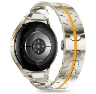 Tech-Protect nerūsējošā tērauda pulksteņa siksna ar oranžiem akcentiem Samsung Galaxy Watch4/5/5 Pro/6/7/FE – sānu un aizmugures skats, 20 mm platums, regulējama konstrukcijaTech-Protect nerūsējošā tērauda pulksteņa siksna ar oranžiem akcentiem Samsung Galaxy Watch4/5/5 Pro/6/7/FE – sānu un aizmugures skats, 20 mm platums, regulējama konstrukcija