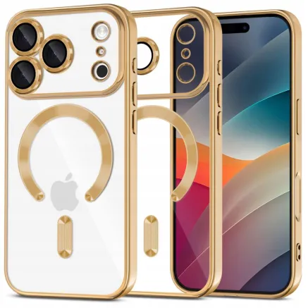 Tech-Protect case Apple iPhone 17 Pro MagFlex MagSafe, golden/transparent