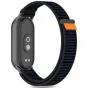 Ремешок для часов Tech-Protect Nylon Stripe Xiaomi Smart Band 8/9/10, черный/оранжевый