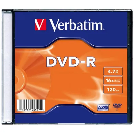 Verbatim DVD-R Matt Silver 4.7GB 16x slim