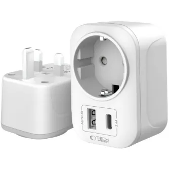 Tech-Protect travel adapter TA100 UK-EU