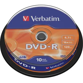 Verbatim DVD-R Matt Silver 4.7GB 16x 10pcs spindle