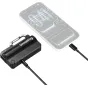 SmallRig 6090 5000mAh battery with aviation carabiner connected to smartphone via USB-C charging cable