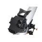 Celestrona StarSense Explorer LT80AZ mobilā telefona doks ar altazimuta montējumu, tuvplāns, kas nodrošina precīzu novirzīšanu zvaigžņu novērošanai un vieglu navigāciju ar lietotnes palīdzību