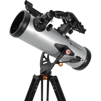 Celestron StarSense Explorer LT114AZ telescope with smartphone dock and altazimuth mount for easy stargazing and celestial object tracking