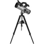Celestron StarSense Explorer LT114AZ telescope with smartphone dock, 114mm refractor optics, and altazimuth mount on adjustable tripod for easy stargazing