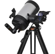 Celestron StarSense Explorer DX6 6-inch SCT telescope with smartphone docked for guided stargazing, featuring an altazimuth mount and included accessoriesCelestron StarSense Explorer DX6 6-inch SCT telescope with smartphone docked for guided stargazing, featuring an altazimuth mount and included accessories