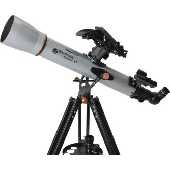 Celestron StarSense Explorer LT70AZ telescope with smartphone dock and altazimuth mount for easy celestial object alignment
