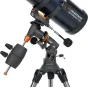 Телескоп Celestron AstroMaster 130EQ с экваториальной монтировкой немецкого типа, адаптером для телефона и точными ручками управления по двум осям для точного отслеживания небесных объектов