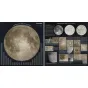 Двусторонняя карта Луны Celestron с детальными кратерами, морями и координатами для телескопических наблюдений, созданная Ральфом Эшлиманом
