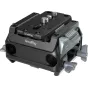 SmallRig 5366 Manfrotto-type mount plate with dual 15mm rod clamp for camera accessories, featuring quick-release lock and threaded 1/4-20 and 3/8-16 holes