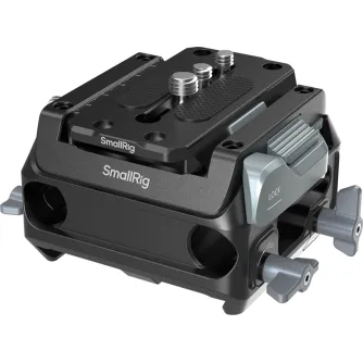 SmallRig 5366 Manfrotto tipa montāžplātne ar divu 15mm stieņu fiķatoru kameru piederumiem, ar ātri atbrīvojamu bloku un vītņotiem 1/4-20 un 3/8-16 caurumiem