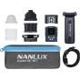 NANLUX Evoke 5C LED pilnkrāsu virzītā gaismas komplekts ar magnētiskajiem modifikatoriem, baterijas rokturi un piederumiem nesējā
