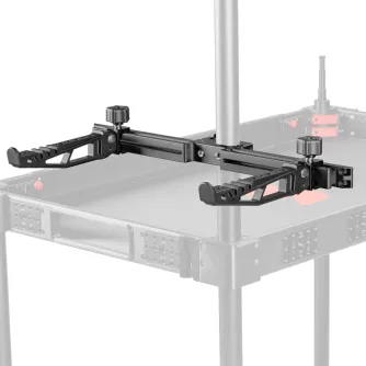 SmallRig 6258 dubultais statīvu atbalsts kameru ratiņiem ar salokāmiem, platuma regulējamiem turētājiem un 1/4"-20 vītņotām atverēm papildus ierīču piestiprināšanai