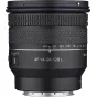 Samyang AF 14-24mm F2.8 L-mount ultra-wide zoom lens with attached hood, front view showing focus markings and weather sealing