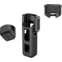 Клетка SmallRig 6006 для DJI Osmo Pocket 4/3 с рельсами NATO, силиконовыми подушками и точками крепления аксессуаров - вид спереди и сбоку