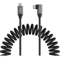 SmallRig 5730 USB-C coiled cable set with straight and angled connectors, 240W fast charging support, durable TPU coil designSmallRig 5730 USB-C coiled cable set with straight and angled connectors, 240W fast charging support, durable TPU coil design