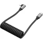 SmallRig 5730 USB-C spirālķīlis ar taisnu un leņķainu savienotāju, 240W ātra uzlāde, izturīga TPU spirāla