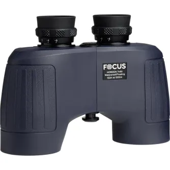 Focus Horizon 7x50 waterproof marine binoculars with a floating design, rubber-armored body, and precise focus knobs for outdoor and boating adventures