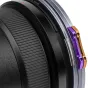 Фильтр NiSi JetMag Pro 82 Star Soft с пурпурным и золотым магнитным креплением, с рифленой поверхностью и тонким алюминиевым корпусом для профессиональной астрофотографии.
