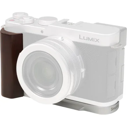 SmallRig 5943 L-Shaped Mount Plate with Wooden Handle for Panasonic LUMIX L10 Silver