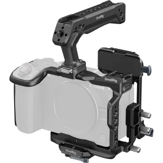 SmallRig HawkLock ātrās atbrīvošanas kārts ar V-montāžas baterijas plātnīti Canon EOS R6 V - rokās turamais komplekts ar virsotnes rokturi, kabeļu klampi un drošu ātras atbrīvošanas sistēmu