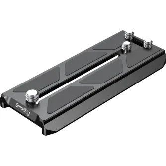 SmallRig 6318 mount plate compatible with Manfrotto 501PL, featuring ergonomic grip, cable cutouts, and includes a double head wrench for easy installation.