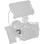 SmallRig HDMI cable clamp securing cable on Sony Alpha 7 V/IV cage with external monitor attached for stable video transmission