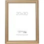 Элегантная рамка FOCUS Tango Classic Gold размером 20x30 см с настоящим стеклом и устойчивой задней опорой для полочного или настольного размещения