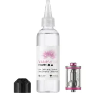 Набор тумана Vanishing Formula от PMI с 100 мл флаконом, розовой камерой Vanishing Chamber и черным соплом для безостаточных спецэффектов в фотографииНабор тумана Vanishing Formula от PMI с 100 мл флаконом, розовой камерой Vanishing Chamber и черным соплом для безостаточных спецэффектов в фотографии