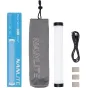Nanlite PavoTube II 6CP LED tube light kit with protective pouch, USB-C cable, iron attachment plates, and original packaging box