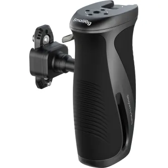 SmallRig 6405 rotating side handle with HawkLock H21 quick-release clamp for versatile camera rig attachment, featuring 360° rotation and ergonomic silicone grip