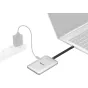 SmallRig 6292 portable SSD 1TB with USB-C charging and data transfer connected to a laptop and wall charger